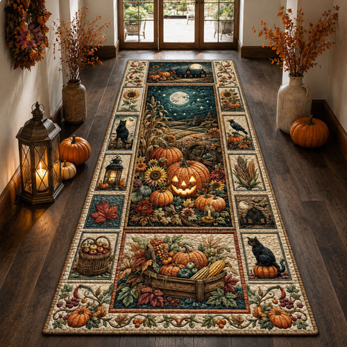 Harvest Moon Patchwork Runner Rug GFTOHNL2461