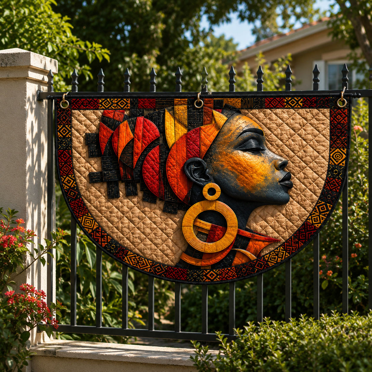 African Queen Profile Fan Flag GFTOHNL249