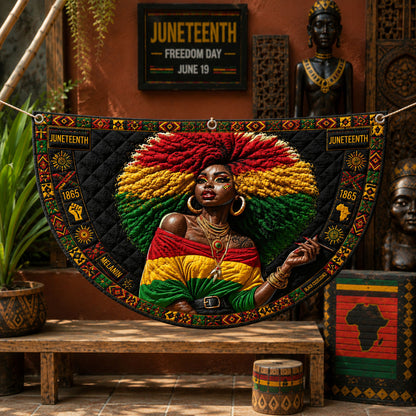 Juneteenth Queen Fan Flag GFTOHNL253