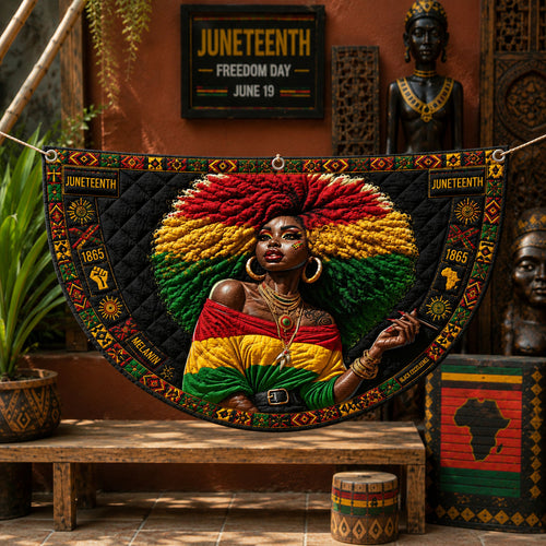 Juneteenth Queen Fan Flag GFTOHNL253