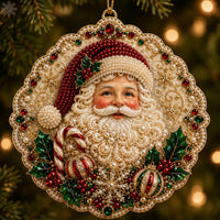 Pearl Santa Christmas Christmas Mica Ornament GFTOHNL2559