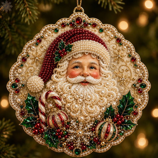 Santa Claus Christmas Mica Ornament
