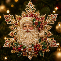 Santa Snowflake Christmas Christmas Mica Ornament GFTOHNL2560