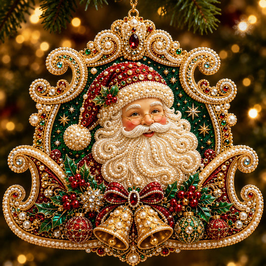 Santa Bells Christmas Christmas Mica Ornament GFTOHNL2565