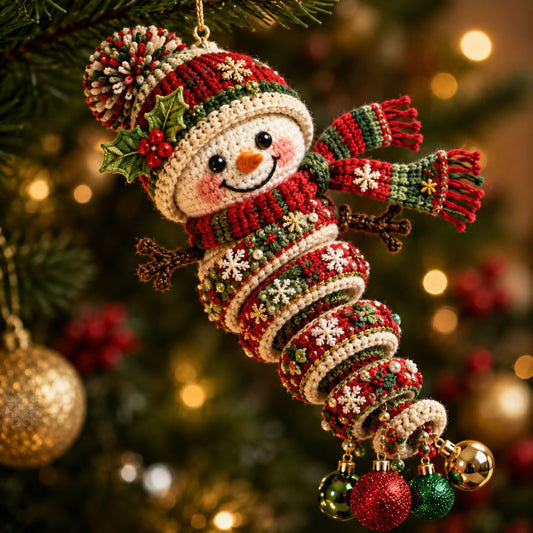 Snowman Twirl Christmas Christmas Mica Ornament GFTOHNL2572