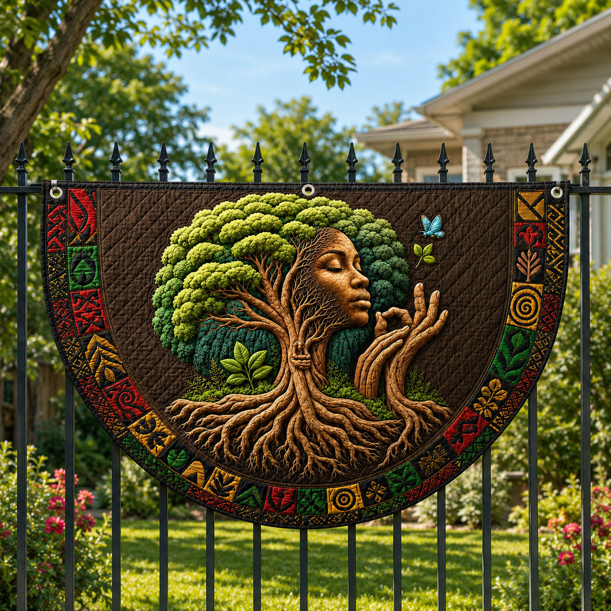 Nature Juneteenth Roots Fan Flag GFTOHNL258