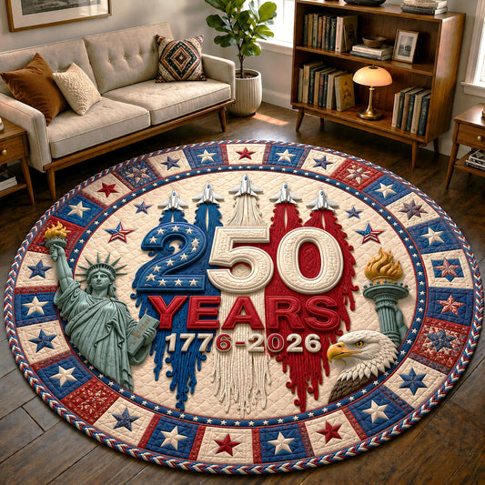 250 Years USA Quilted Round Mat GFTOHNL26