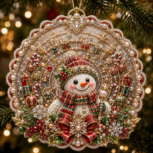 Snowman Holiday Joy Christmas Mica Ornament GFTOHNL2600