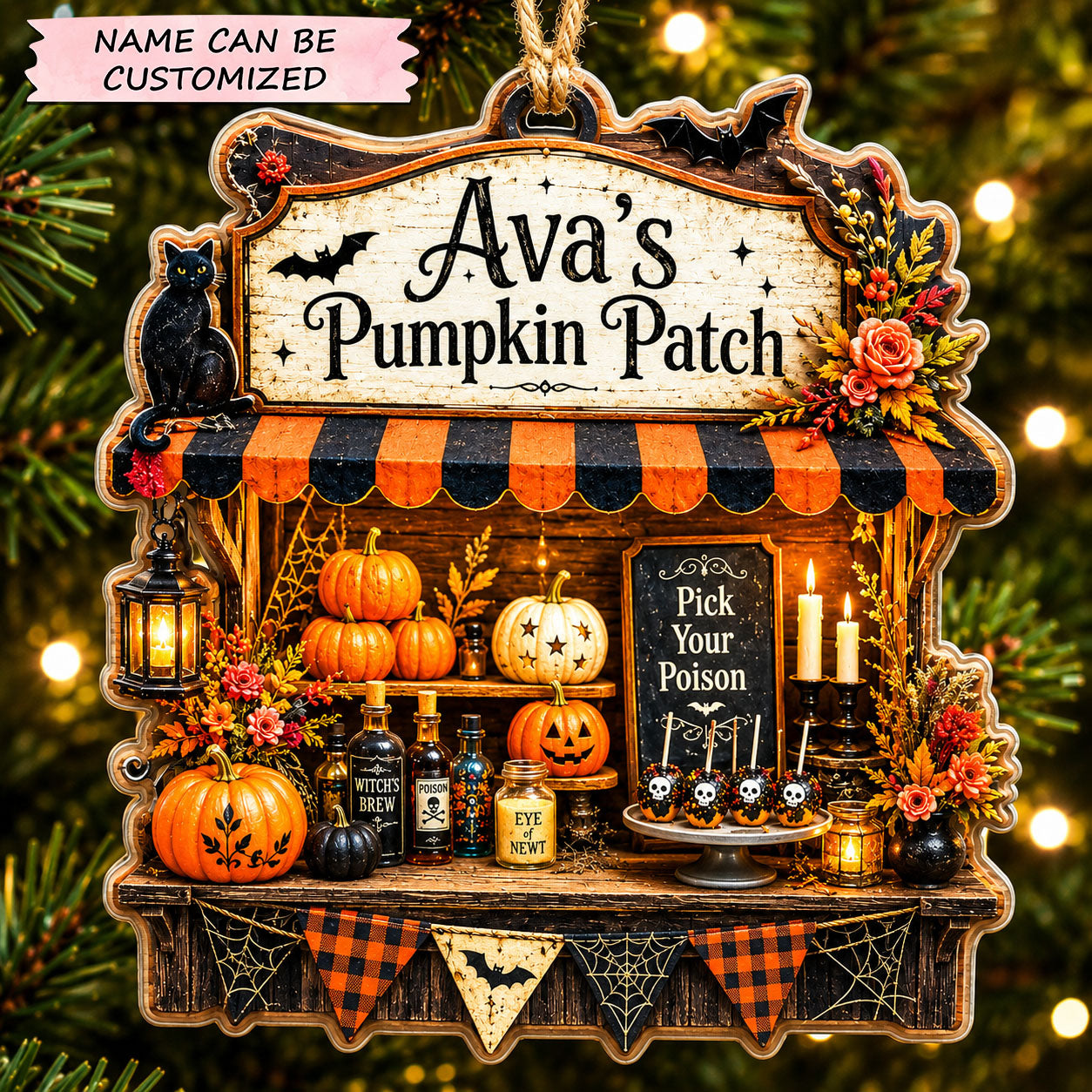 Pumpkin Patch Magic Christmas Mica Ornament QTCUZ GFTOHNL2603
