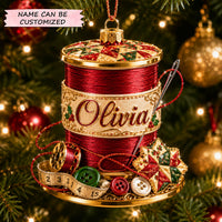 Christmas Thread Spool Christmas Mica Ornament QTCUZ GFTOHNL2609