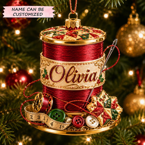 Christmas Thread Spool Christmas Mica Ornament QTCUZ GFTOHNL2609