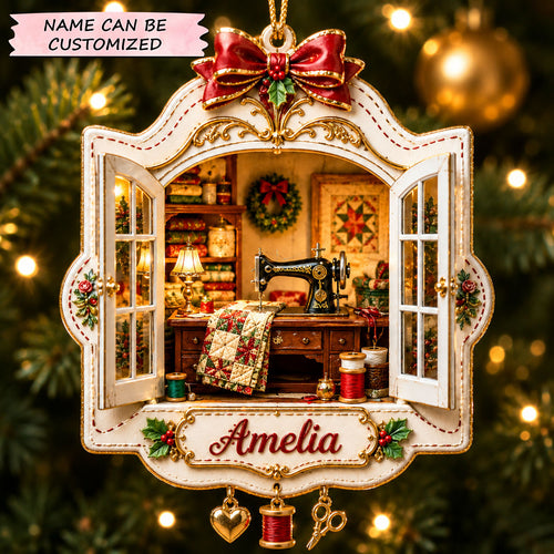 Christmas Sewing Room Christmas Mica Ornament QTCUZ GFTOHNL2613