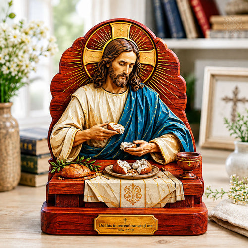 Jesus Last Supper Remembrance Wooden Block 3-Layers GFTOHNL2643