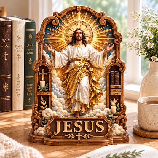 Jesus Heavenly Grace Wooden Block 3-Layers GFTOHNL2645