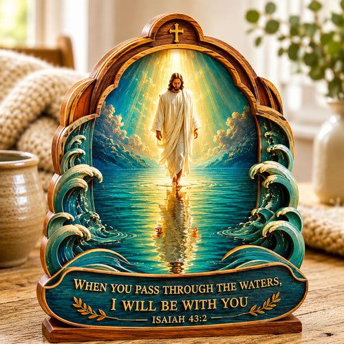 Jesus Walks On Water Wooden Block 3-Layers GFTOHNL2646