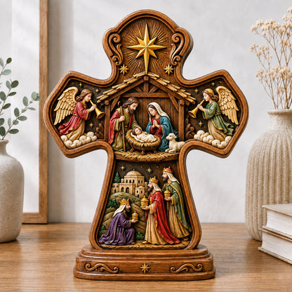 Holy Nativity Star Wooden Block 3-Layers GFTOHNL2693