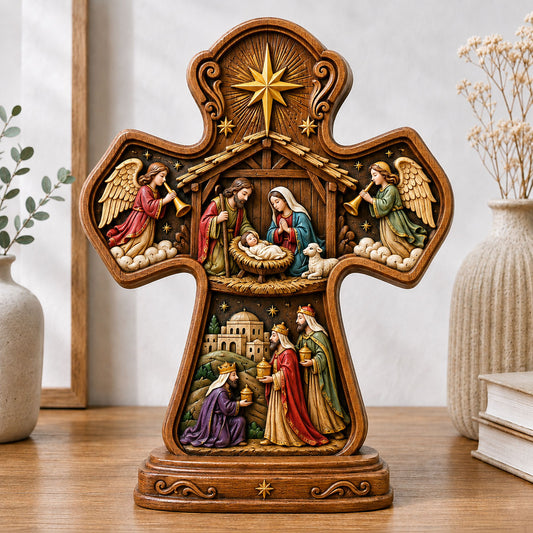 Holy Nativity Star Wooden Block 3-Layers GFTOHNL2693