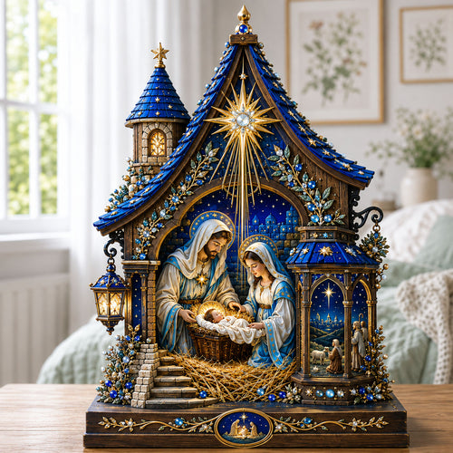 Holy Night Nativity Wooden Block 3-Layers GFTOHNL2704