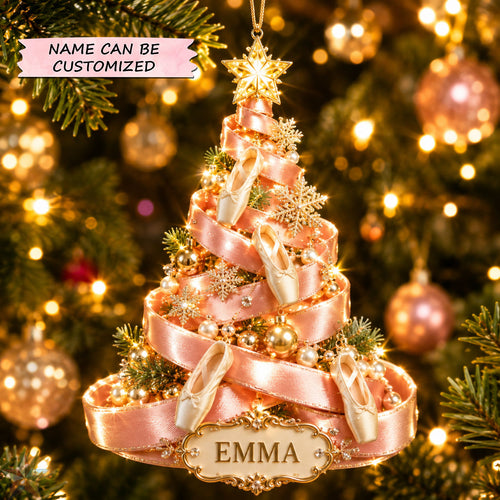 Personalized Ballet Christmas Mica Ornament