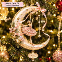 Personalized Moonlight Ballerina Christmas Mica Ornament QTCUZ GFTOHNL2738