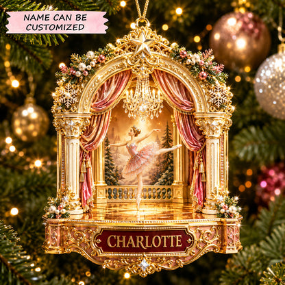 Personalized Ballet Christmas Mica Ornament