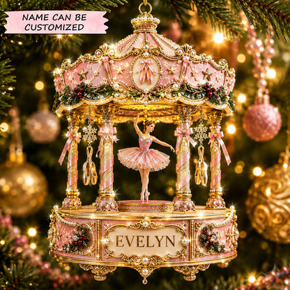 Personalized Ballet Christmas Mica Ornament