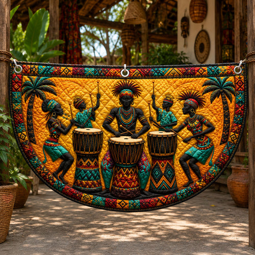 African Drum Circle Fan Flag GFTOHNL276