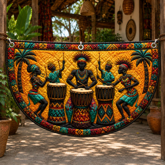 African Drum Circle Fan Flag GFTOHNL276