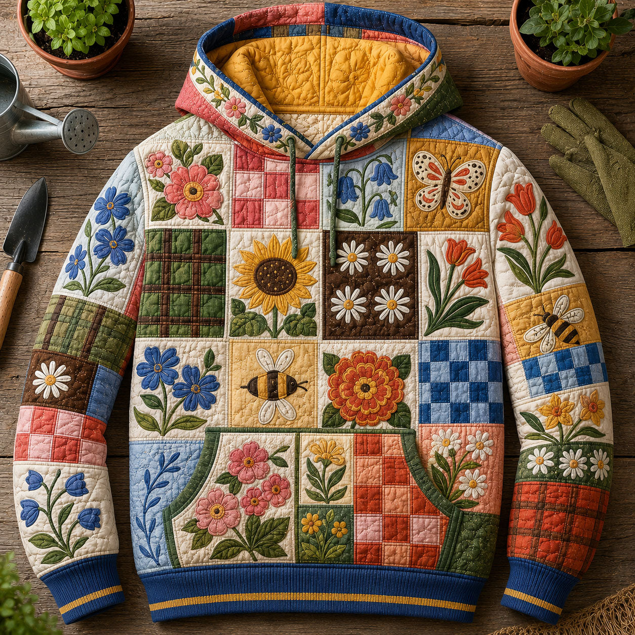 Garden Patchwork Hoodie GFTOHNL2765