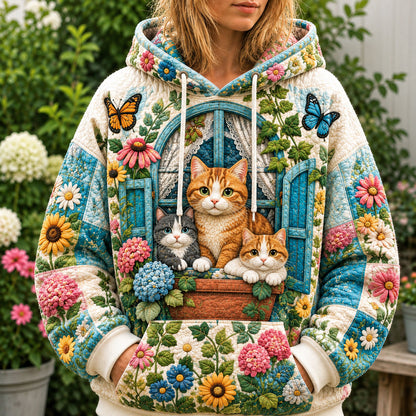 Cats In The Garden Hoodie GFTOHNL2772