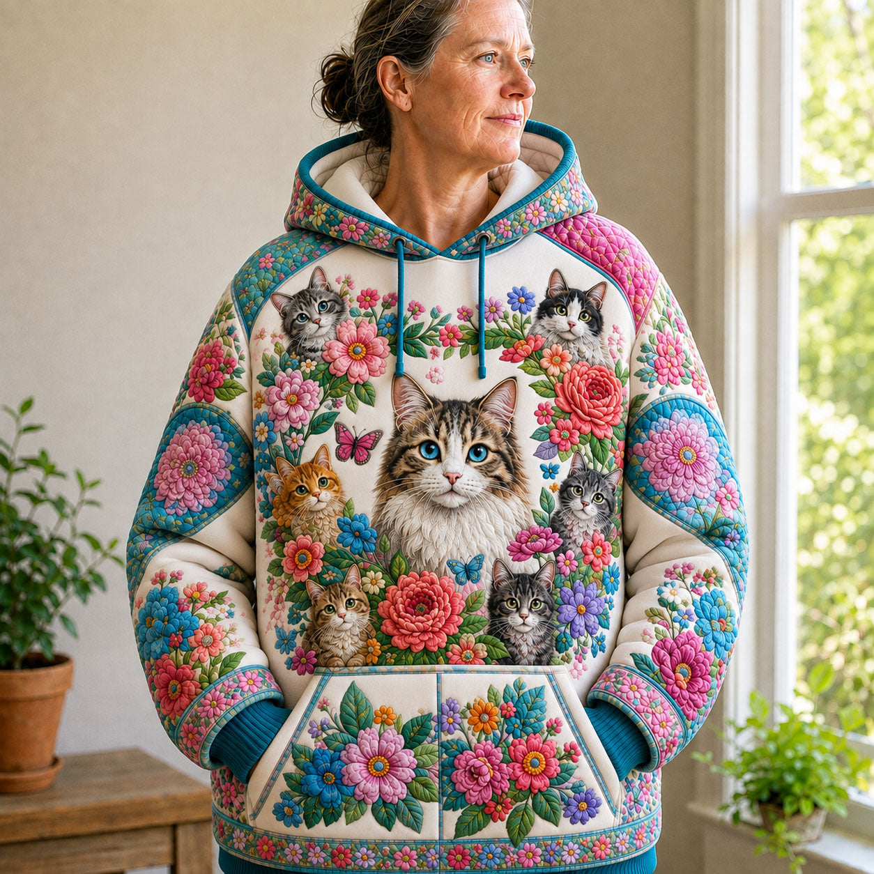 Garden Cat Steps Hoodie GFTOHNL2775