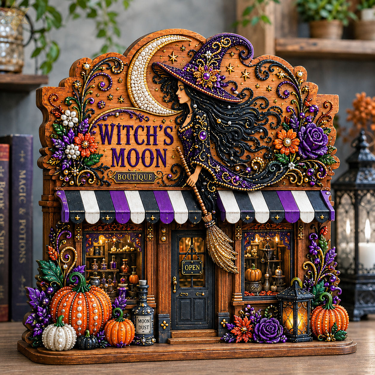 Witch Moon Boutique Wooden Block 3-Layers GFTOHNL2778