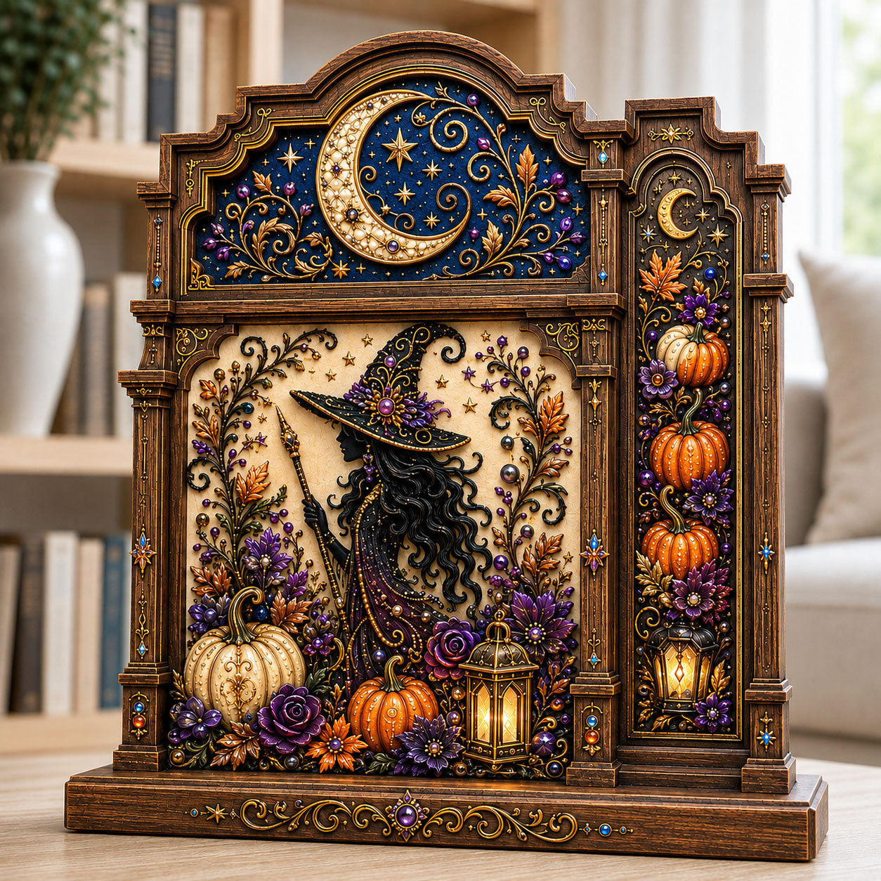 Witch Moon Garden Wooden Block 3-Layers GFTOHNL2783