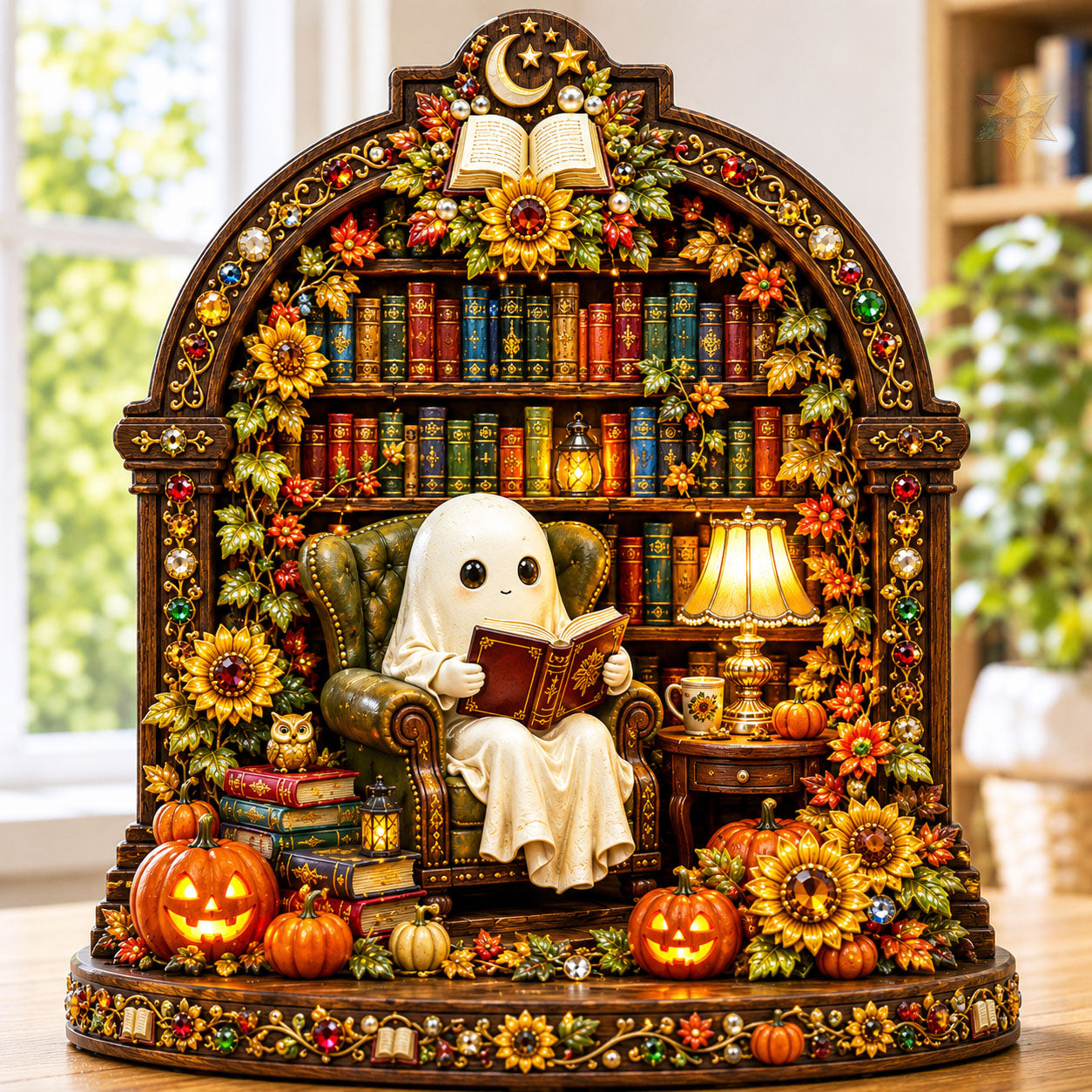 Ghost Reading Library Wooden Block 3-Layers GFTOHNL2784