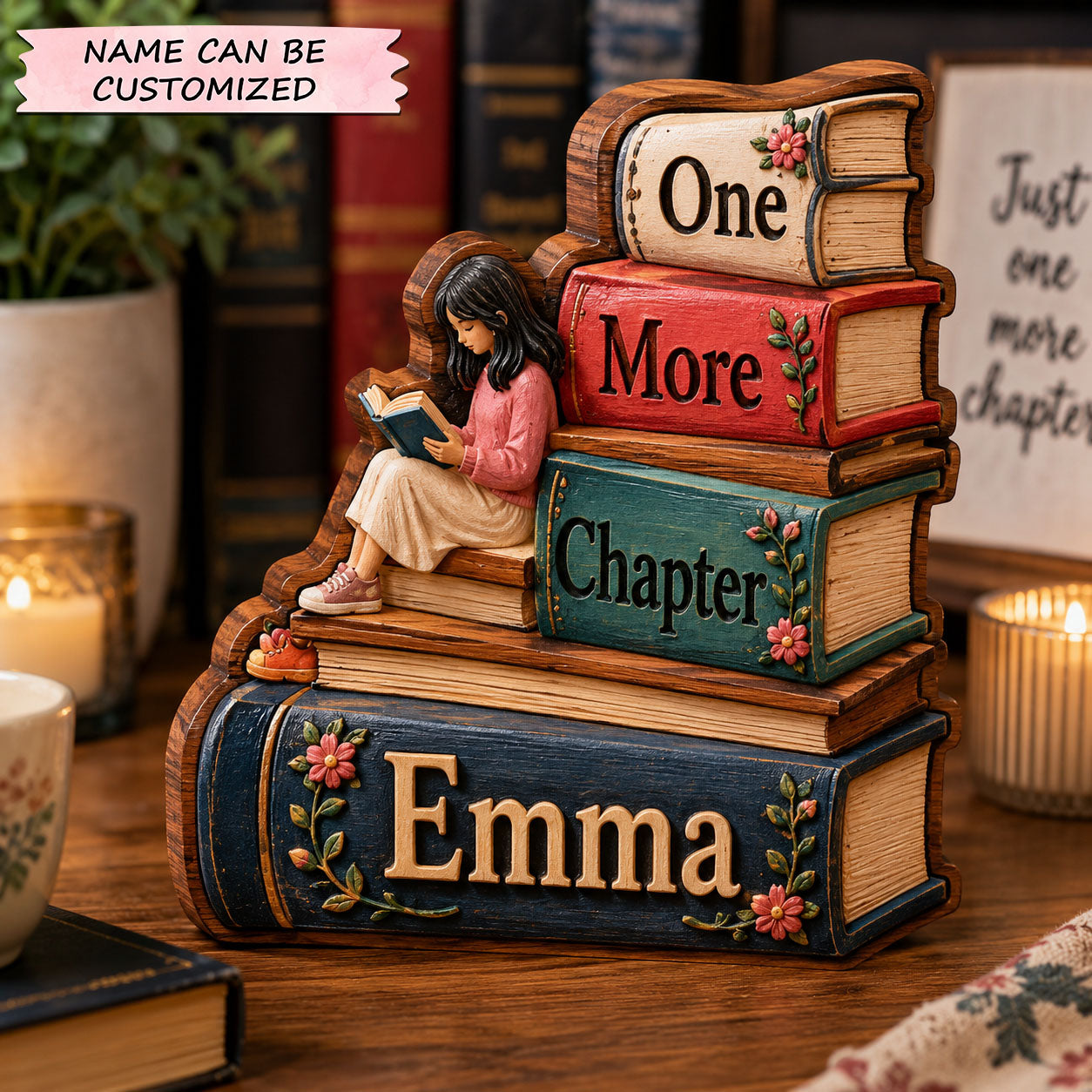 One More Chapter Wooden Block 3-Layers QTCUZ GFTOHNL2829
