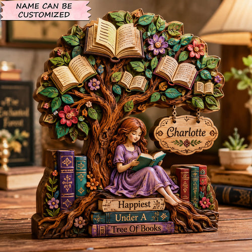 Tree Of Books Wooden Block 3-Layers QTCUZ GFTOHNL2830