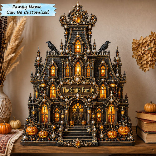 Haunted Family Manor Wooden Block 3-Layers QTCUZ GFTOHNL2834