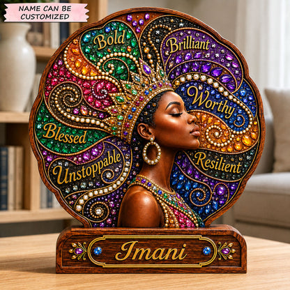 Bold Brilliant Blessed Wooden Block 3-Layers QTCUZ GFTOHNL2842
