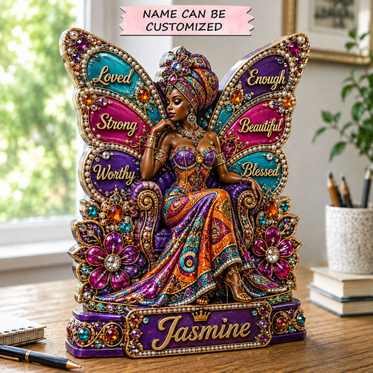 Loved Strong Beautiful Wooden Block 3-Layers QTCUZ GFTOHNL2843
