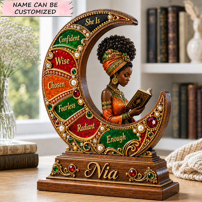 Confident Wise Fearless Wooden Block 3-Layers QTCUZ GFTOHNL2844