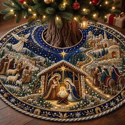 Journey To The Manger Quilted Tree Skirt GFTOHNL2871
