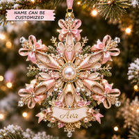 Ballet Snowflake Shoes Christmas Mica Ornament QTCUZ GFTOHNL2888
