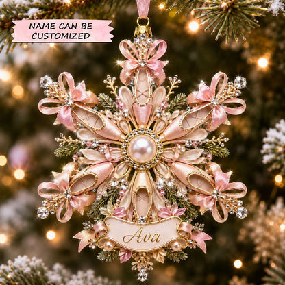 Balletcore Christmas Mica Ornament