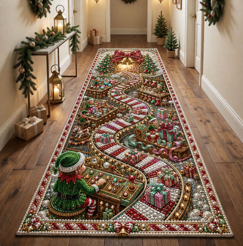 Christmas Elf Workshop Runner Rug GFTOHNL2912