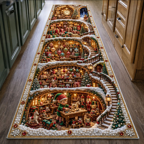 Christmas Toy Workshop Runner Rug GFTOHNL2913