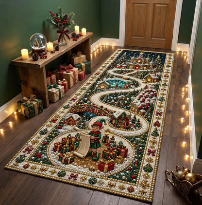 Christmas Elf Wish List Runner Rug GFTOHNL2914