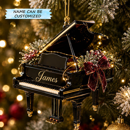 Personalized Musical Instrument Christmas Mica Ornament