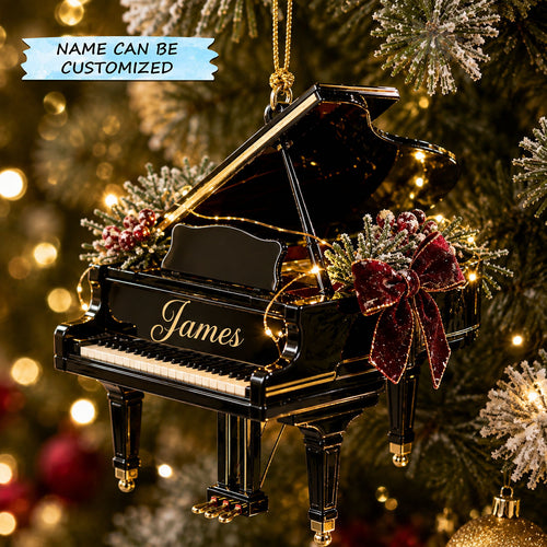 Christmas Piano Music Christmas Mica Ornament QTCUZ GFTOHNL2925