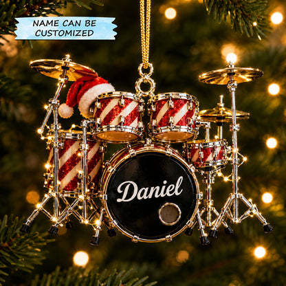 Personalized Musical Instrument Christmas Mica Ornament