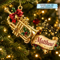 Christmas Trumpet Music Christmas Mica Ornament QTCUZ GFTOHNL2930